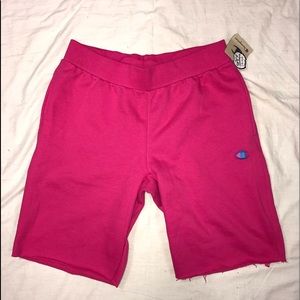 Champion Reverse Weave Cutoff Shorts Pink